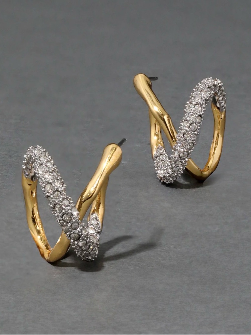 Alexis Bittar Solanales Twisted Orbit Hoop Earring - Gold